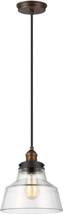 Produktbild Elstead Lighting Baskin Hängeleuchte E27 26cm Gealtertes Messing, Dunkles verwittertes Zink (E27)