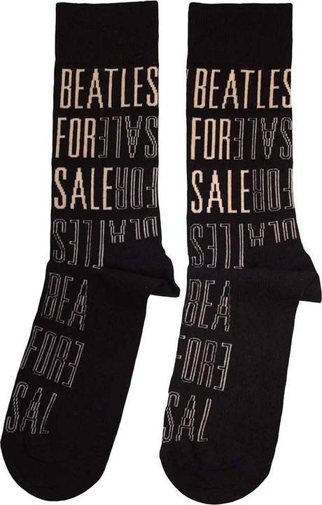 Actual product image The Beatles Unisex Adult For Sale Text Outlines Repeat Socks (40.5 - 45.5)