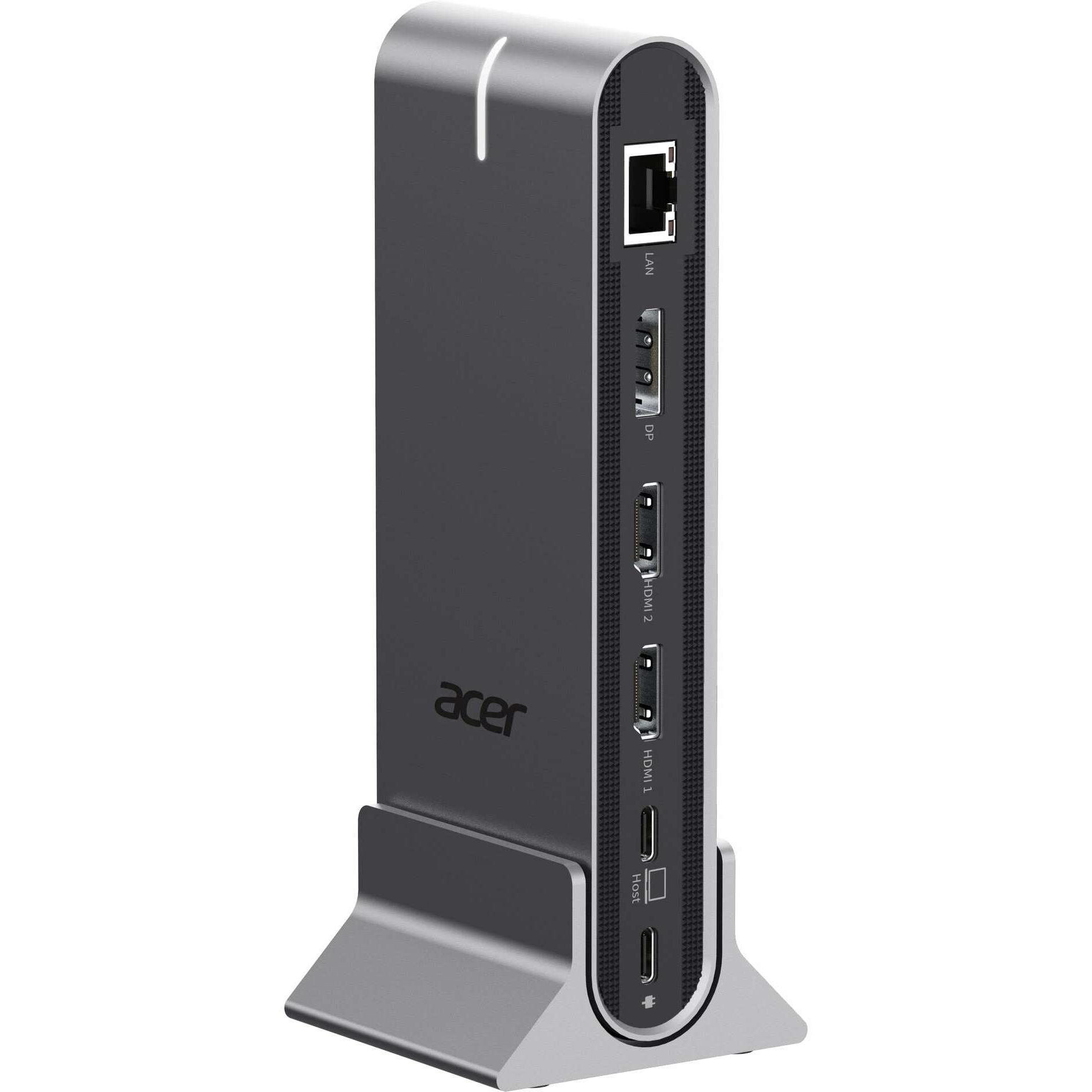Acer Type-C Universal Docking Statio 15in1 (USB-C, 15 Ports), Dockingstation + USB Hub, Silber