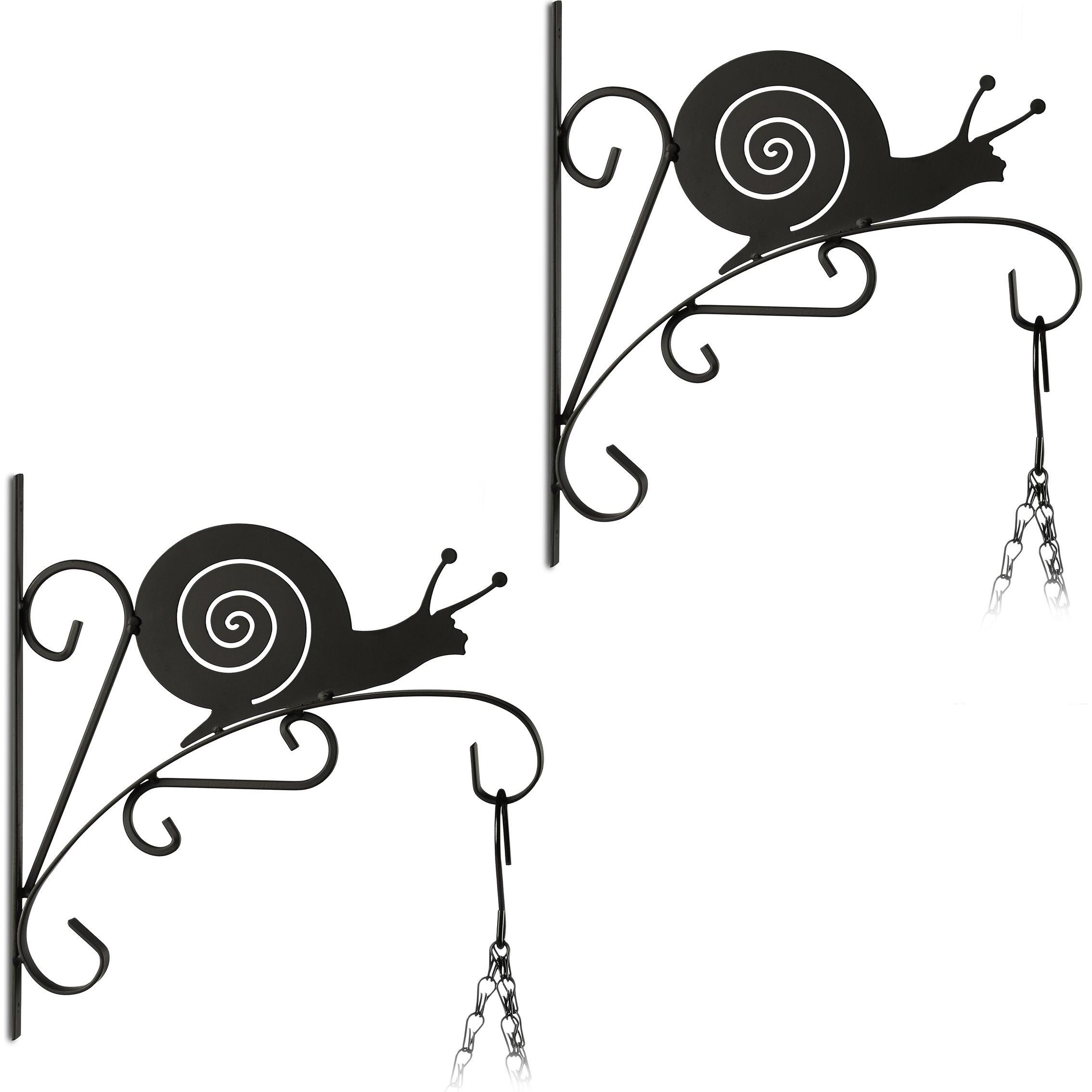 Relaxdays, Aussendekoration, 2x Blumenampelhalterung