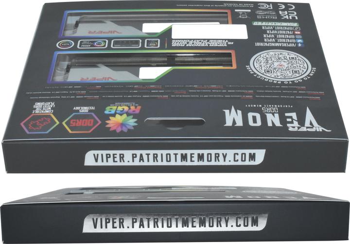 Actual product image Patriot Viper Venom RGB 32GB DDR5 6200-40, PVVR532G620C40K (2 x 16GB, 6200 MHz, DDR5 RAM, U-DIMM)