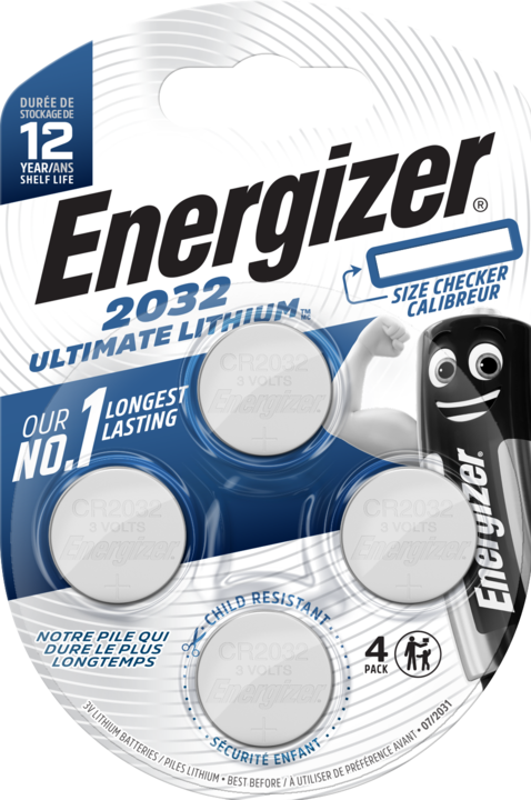 Energizer CR2032 Ultimate Lithium (4 Stk., CR2032, 235 mAh)