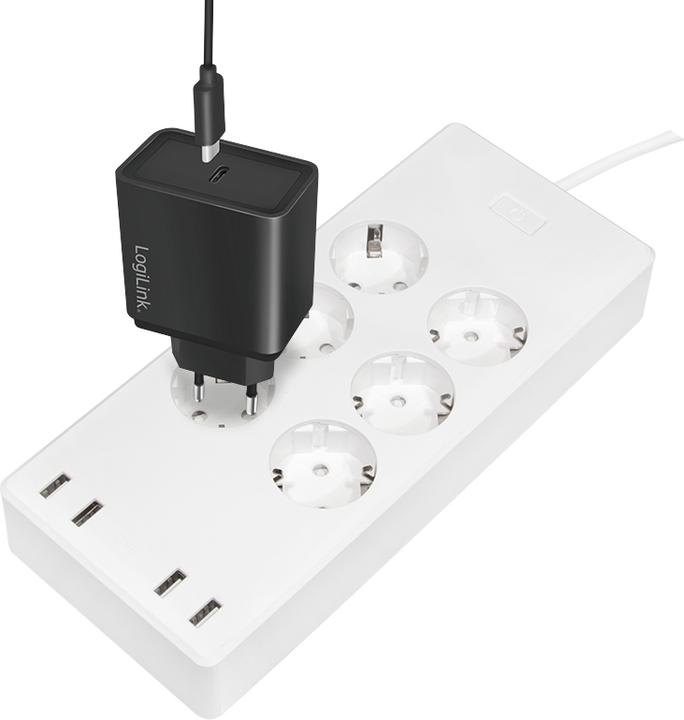 Produktbild LogiLink Smart Home Wi-Fi Outlet Strip 6Port + USB (6 x, CEE 7/3, 1.80 m)