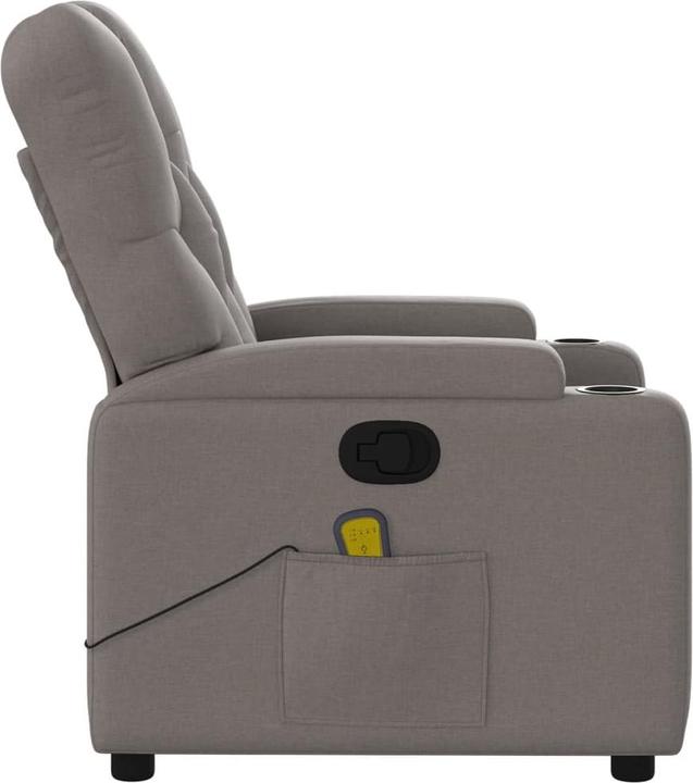 Immagine prodotto VidaXL Poltrona massaggiante in tessuto taupe,Colore: Taupe,Materiale: Tessuto (100