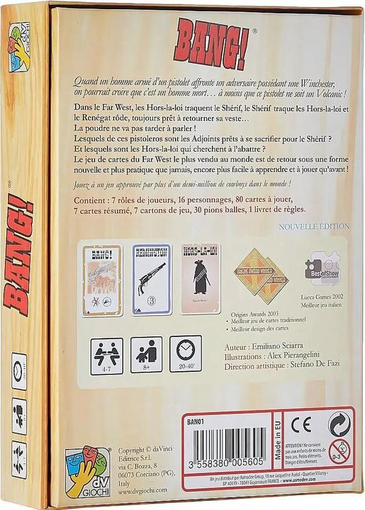 Image du produit Asmodée Bang . (Français, 4 - 7 Joueur)