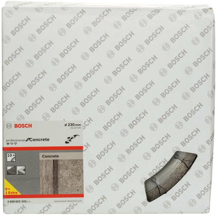 Produktbild Bosch Professional Zubehör Diamanttrennscheibe Standard for Concrete, 230 x 22,23 x 2,3 x 10 mm, 10er-Pack