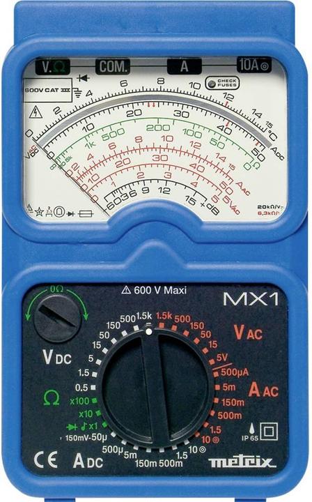 Metrix Hand multimeter analog MX1 Cal (CAT II 1000V, CAT III 600V)