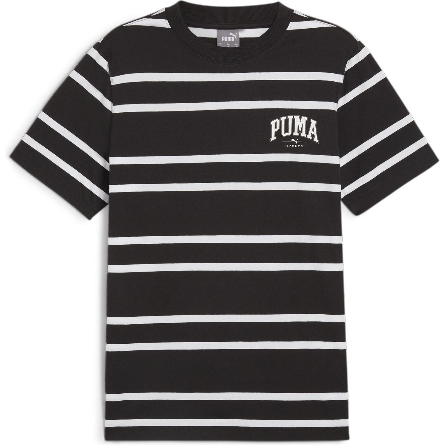 Puma, Herren, Sportshirt, SQUAD Stripe AOP Tee (L), Schwarz, L