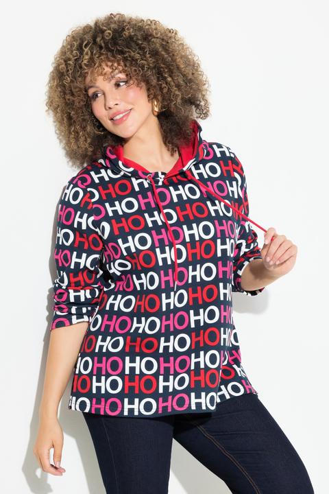 Produktbild Ulla Popken Hoodie, Ho Ho Ho, Classic, Kapuze, Langarm (50, 52)
