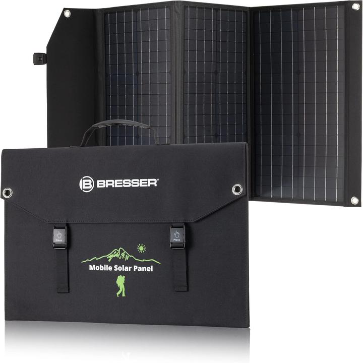 Bresser Mobile solar charger 90 Watt with USB and DC output (90 W, 3.70 kg)