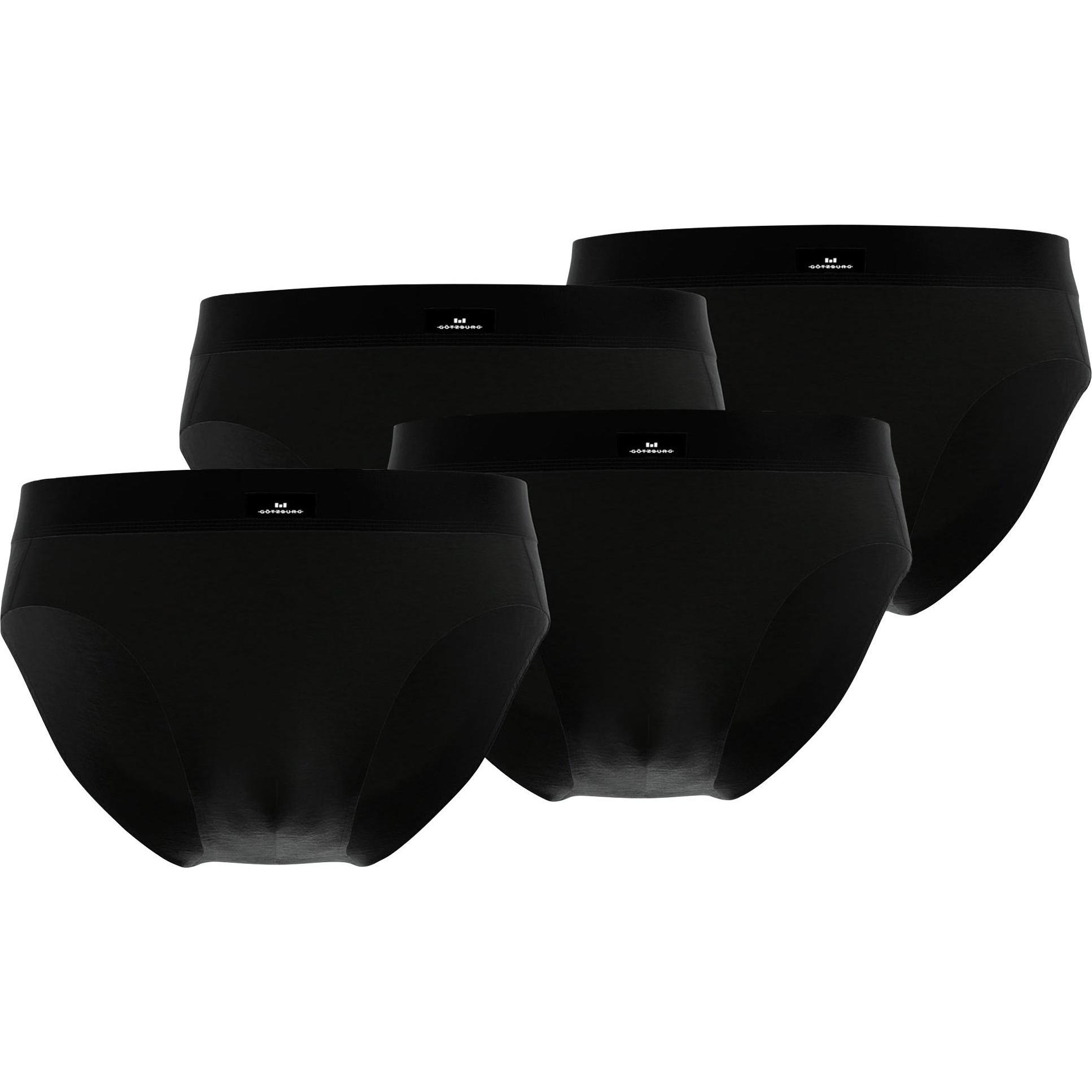 Götzburg, Herren, Unterhosen, Slip Casual Figurbetont, Schwarz, (XL, 4er Pack)