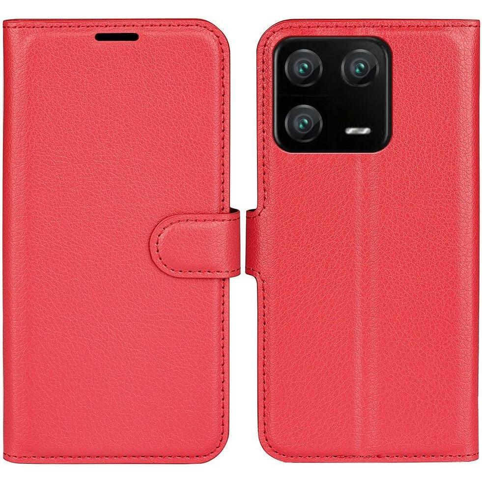Thumbnail - Cover-Discount Xiaomi 13 Pro - Leder Etui Hülle rot (Xiaomi 13 Pro), Smartphone Hülle, Rot