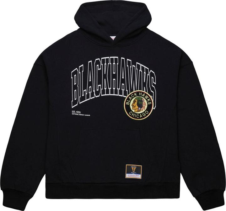 Immagine prodotto Mitchell & Ness M&N Fleece Oversized Hoody Chicago Blackhawks - M (M)