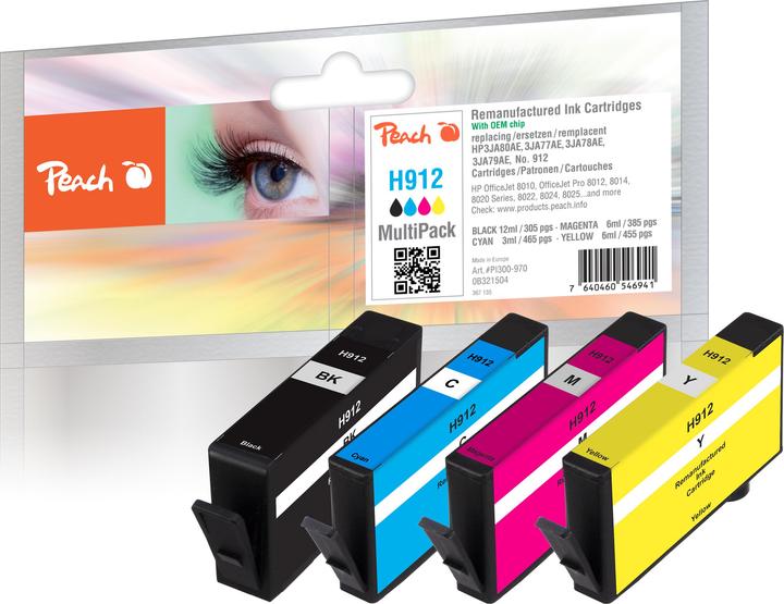 Produktbild Peach Nr.912 MultiPack kompatibel (BK, C, M, Y)