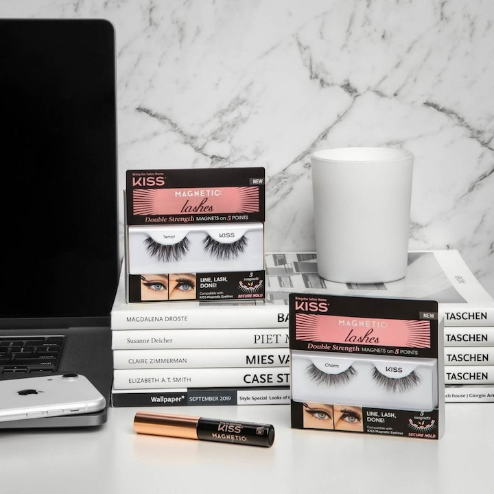 Produktbild KISS My Face - Magnetic Lashes Double Strength - Magnetic Eyelashes 01 Charm (Künstliche Wimpern)