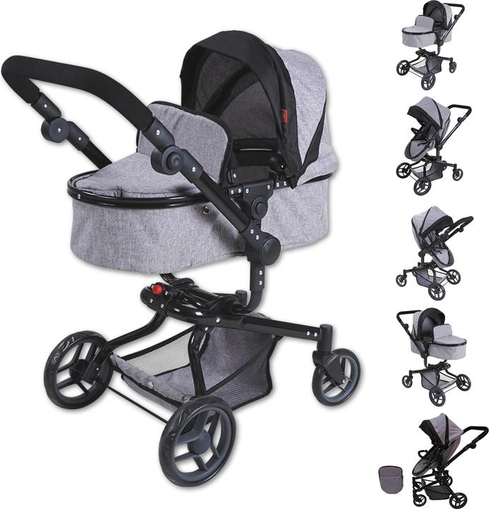Image du produit Knorrtoys Poussette de poupée Boonk - stone black
