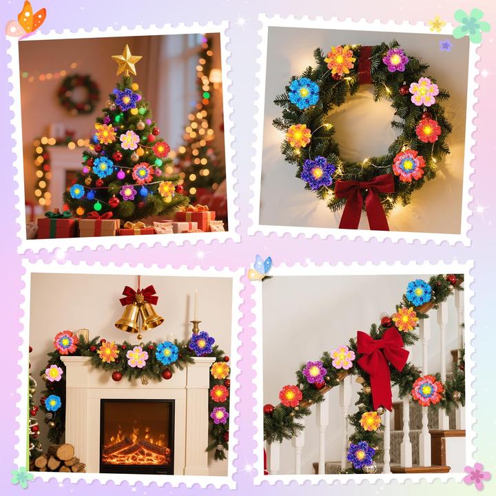 Produktbild Activity Board Bastelset Kinder, Blumen Basteln mit LED Lichterkette