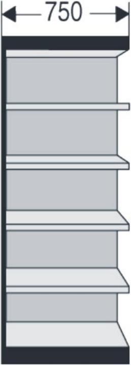 Produktbild kaiserkraft Büro-Regalsystem, mit Rückwand