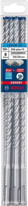 Productafbeelding Bosch Professional Zubehör EXPERT SDS plus-7X 2608900169 Hamerboor 10 stuks 8,00mm totale lengte 265mm SDS- (8 millimeter)