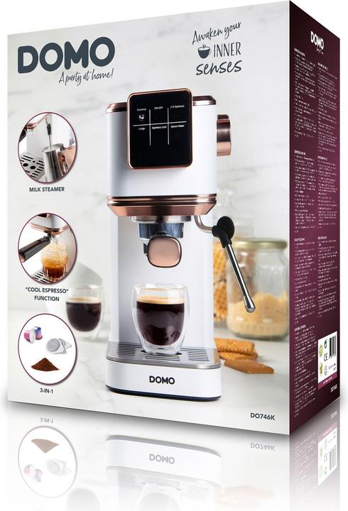 Actual product image Domo Espresso Machine with Steam Wand