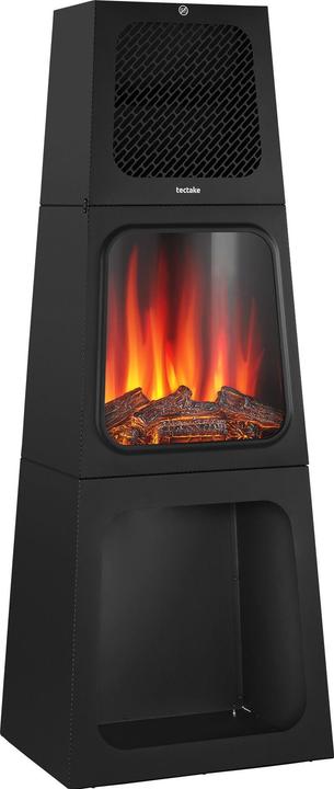 tectake Elektrokamin Soleil, 2 Heizstufen, Thermostat, Flammeneffekt