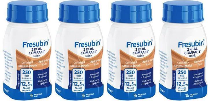 Image du produit Fresubin 2 kcal Compact Drink abricot-pêche 4 x 125 ml (Pêche, Abricot, 4 x)