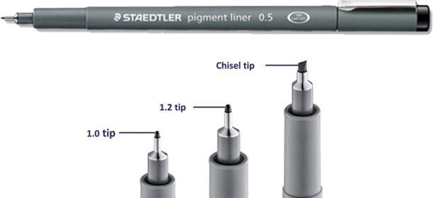 Actual product image Staedtler Fineliner Pigment liner 308 Line width: 2 mm Ink colour: black (Black, 1 x)