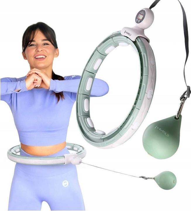 Image du produit HMS Hula Hop HHM15 avec aimant et poids vert + compteur (100 cm, 1500 g)