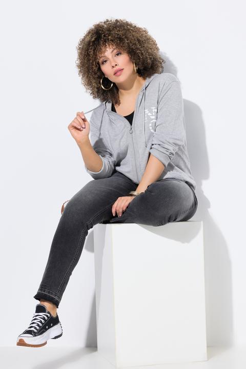 Produktbild Ulla Popken Jeans Sarah, Fransensaum, schmales Bein, Komfortbund (46)