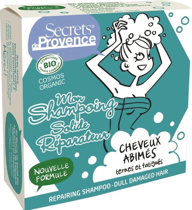 Actual product image Secrets de Provence Shampoo Damaged Hair COSMOS (Solid shampoo, 85 g)