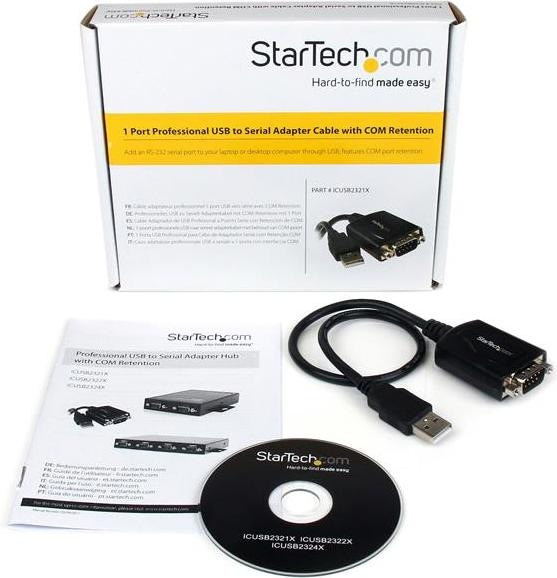 Produktbild StarTech 1x USB To Serial Adapter Cable (0.42 m)