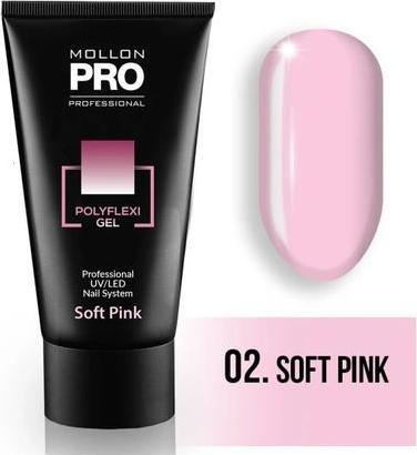 Produktbild Mollon Pro Mol Polyflexi Gel 2 - Soft Pink, 60 Ml (Soft Pink, Gel-Effekt Nagellack)