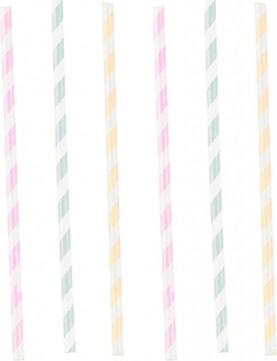 Actual product image Amscan 12 drinking straws Happy Birthday Pastel (12 x)