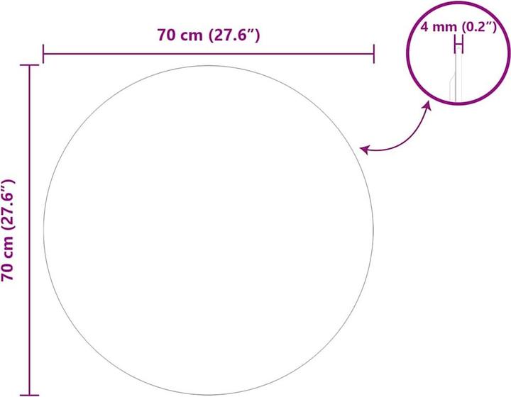 Produktbild vidaXL Wandspiegel (70 x 70 cm)