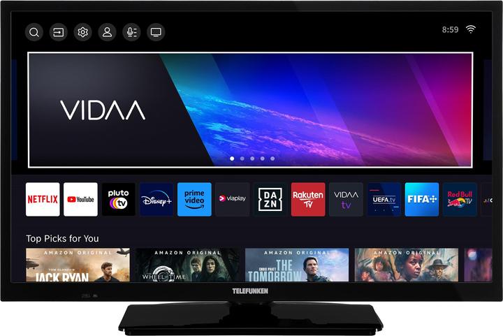 Produktbild Telefunken Fernseher 24 Zoll Smart TV VIDAA XH24VP550M HD Fernseher HDR TV mit Triple-Tuner (24", LED, HD, 2025)