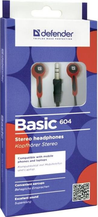 Actual product image Defender Basic 604 - øreproptelefoner