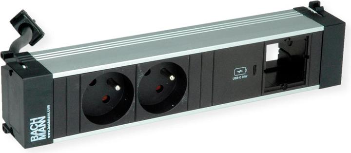 Produktbild Bachmann POWER FRAME M 2xUTE 916.5311xUSB C 30W 1xCM 0,2m GST18 (2x, CEE 7/3, CEE 7/5)