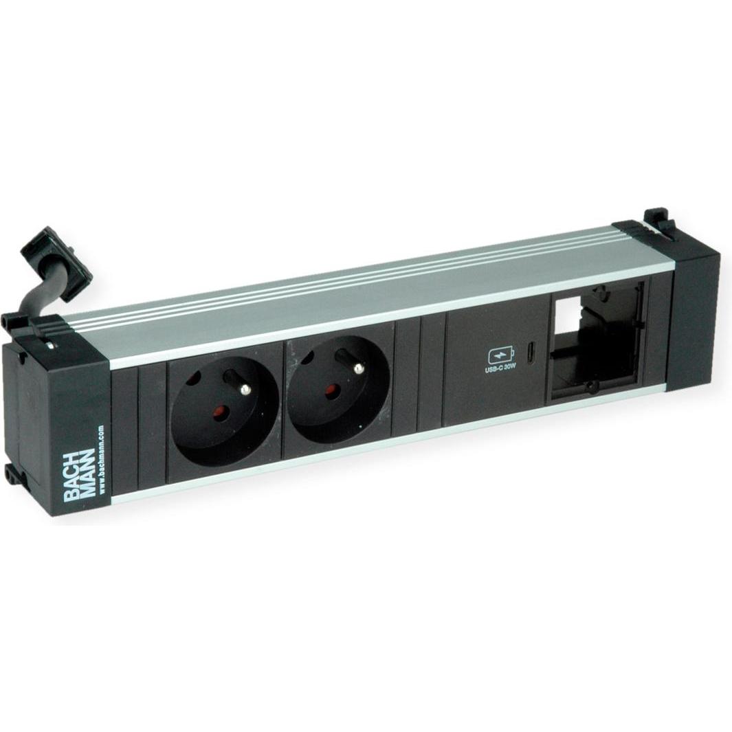 Bachmann, Steckdosenleiste, POWER FRAME M 2xUTE 916.5311xUSB C 30W 1xCM 0,2m GST18 (2 x, CEE 7/5, CEE 7/3, 0.20 m)
