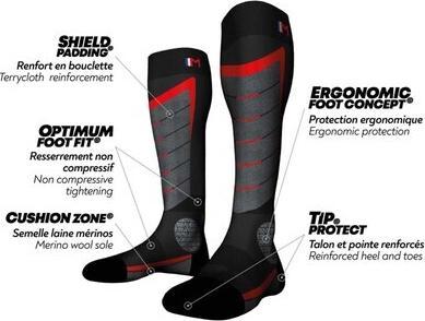 Produktbild Monnet Access ski alpin black socks (39 - 40)