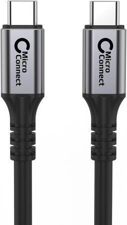 Produktbild MicroConnect USB4CC1. Kabellänge: 1,2 m, Anschluss 1: USB C, Anschluss 2: USB C, USB-Version: USB4 Gen 3x2, Ma... (1.20 m, USB 4.0, 20 W)
