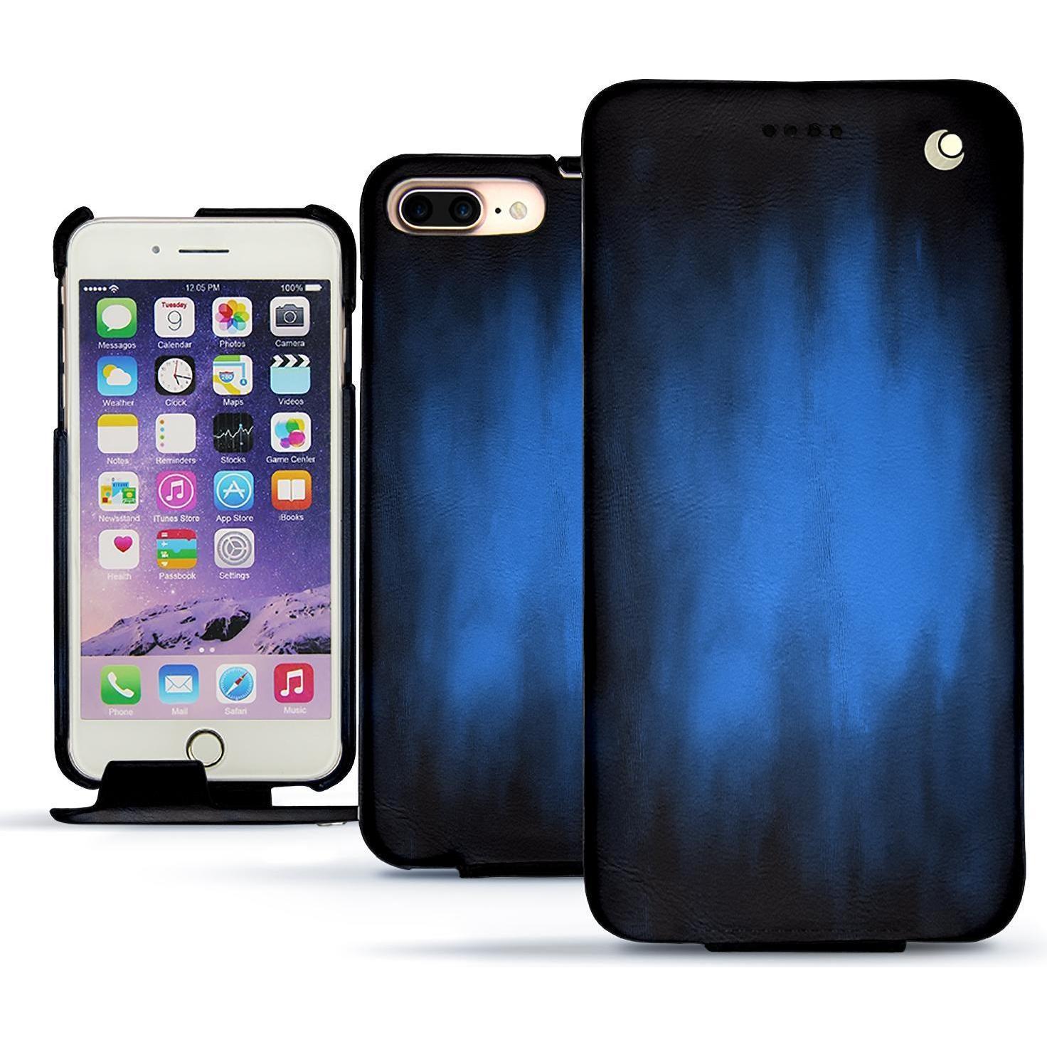 Noreve Lederschutzhülle vertikal (Apple iPhone 7 Plus), Smartphone Hülle, Braun