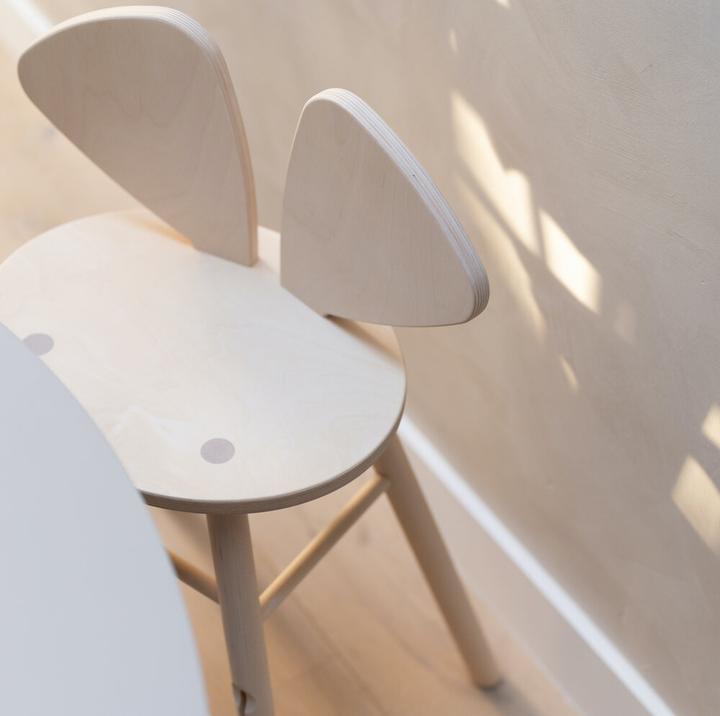 Actual product image Nofred Mouse High Chair Junior Age 3-9 White Wash Birch (High chair)