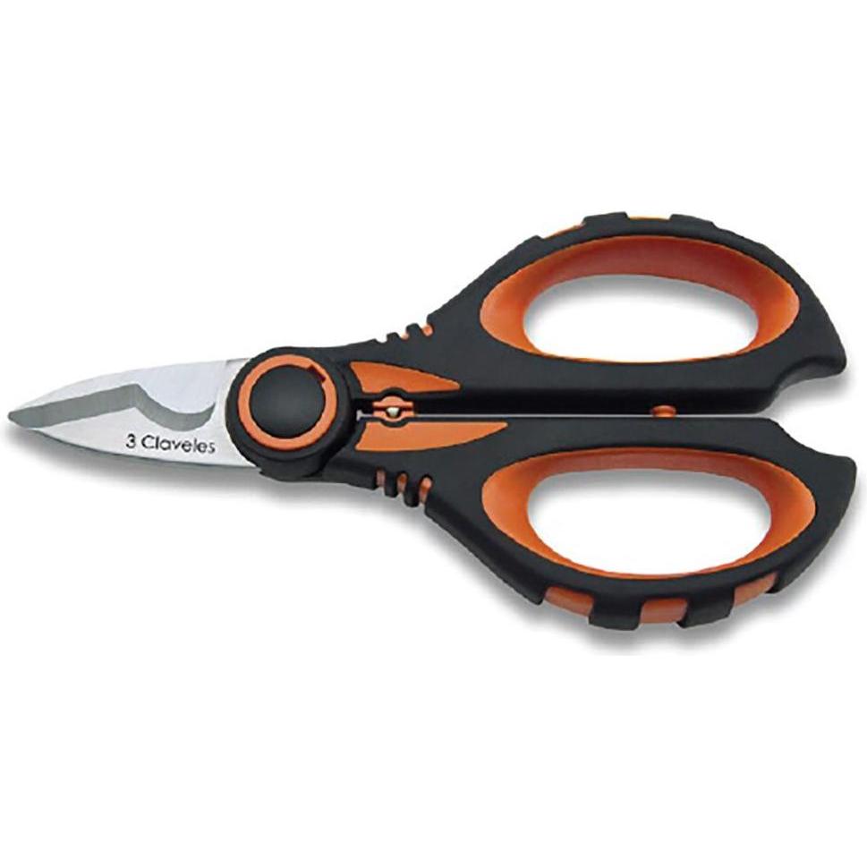 3 Claveles, Forbice, Multifunction stainless steel electrician scissors with sheath, 16 cm (16 cm)