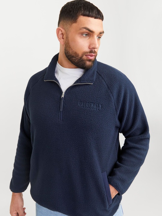 Produktbild Jack & Jones Plus Size Einfarbig Fleece Sweatshirt Fleece Sweatshirt (3XL)