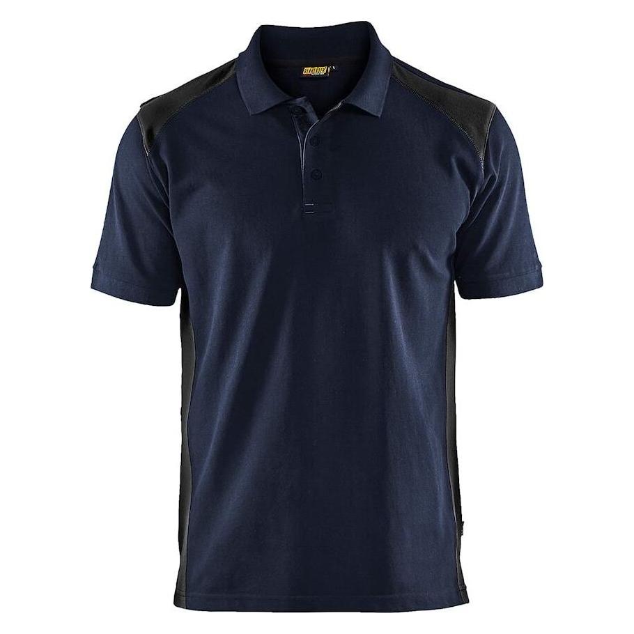 Blakläder, Herren, Shirts, Piqué-Poloshirt, Blau, Schwarz, (M)