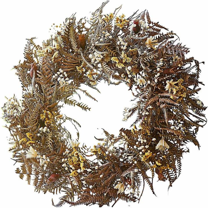 Loberon Couronne de fleurs séchées Evique marron/jaune (45 cm)