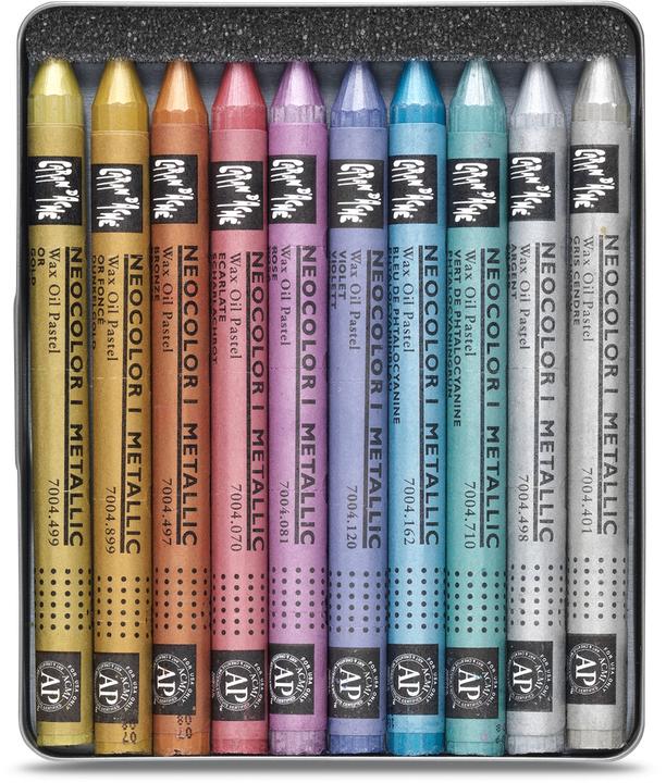 Actual product image Caran d'Ache Neocolor I Metallic Metallschachtel (10 x)