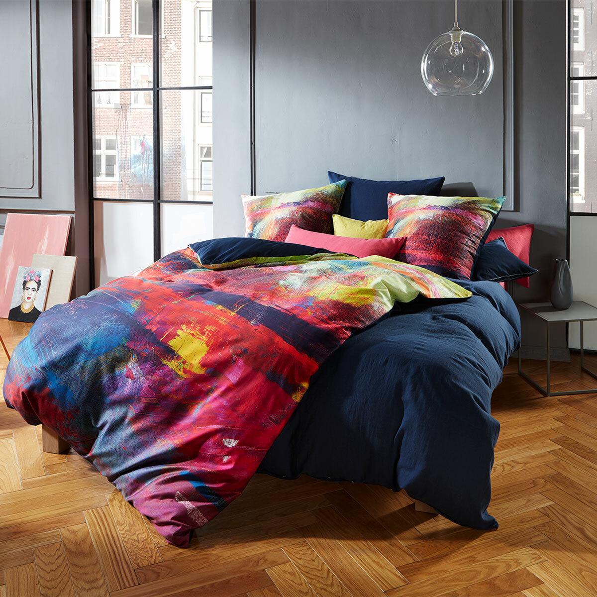 Thumbnail - Fleuresse, Bettwäsche, Mako-Satin Bettwäsche Bed Art S Shrewsbury multicolor (Bettwäsche Set, 160x210 cm + 65x100 cm)