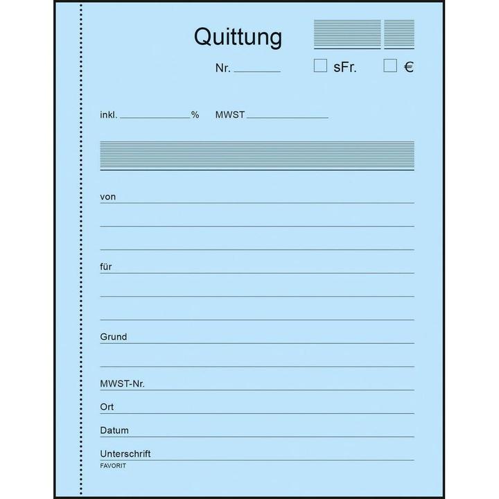 Produktbild Favorit Durchschreibebuch Quittungen mit Selbstdurchschreibepapier (150 x)