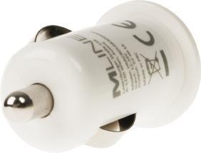 Produktbild M line Mline KFZ-Lader Single USB 1A weiss und LightningDatenkabel HLIGHTNING3004WH
